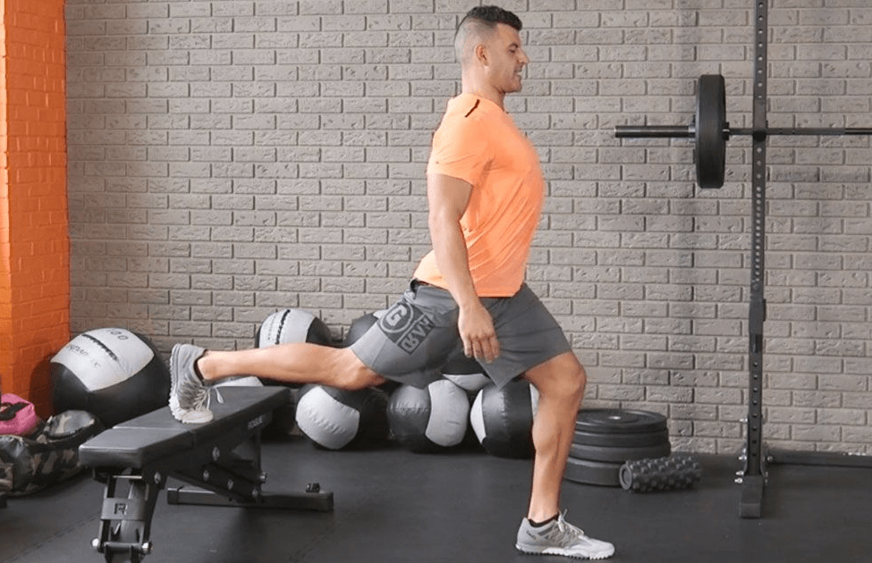 You can do Bulgarian split squats here as well