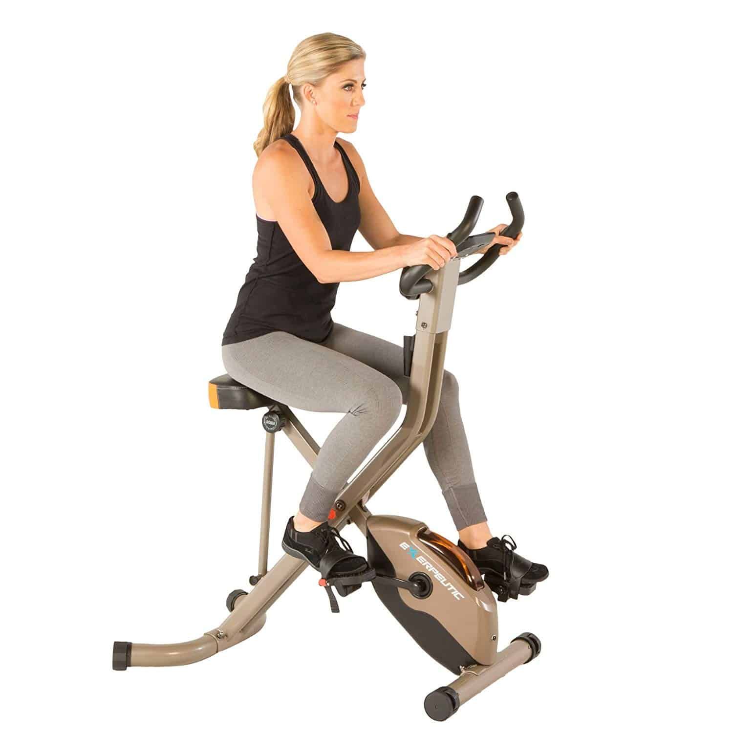 Exerpeutic Gold Heavy Duty Foldable Bike - Best Upright Exercise Bikes for Knee Rehab