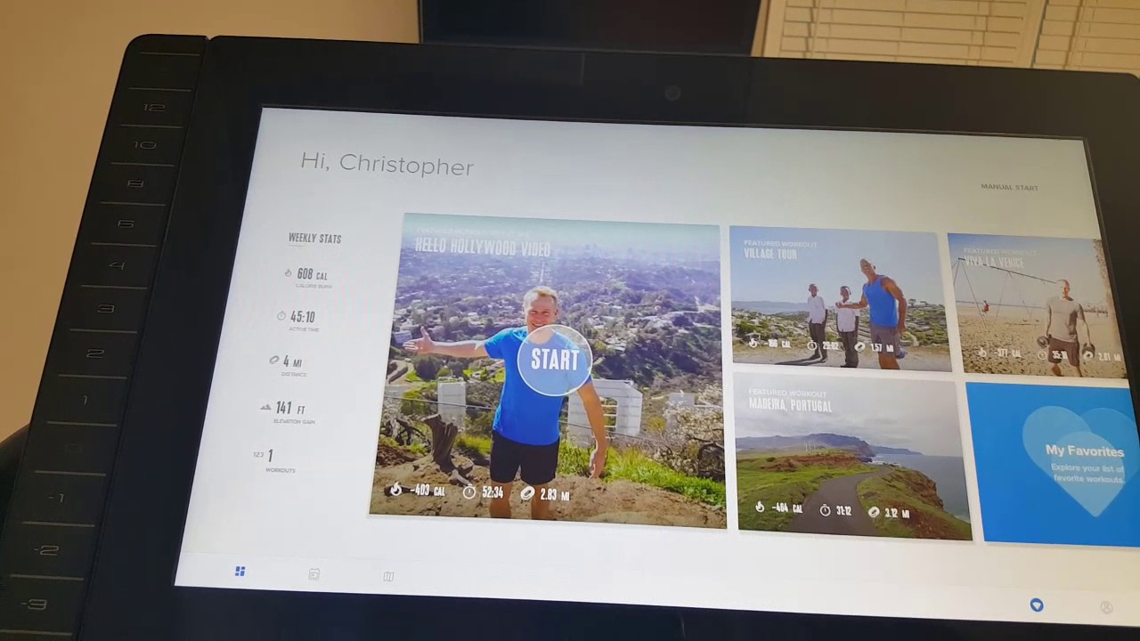 zwift treadmill workout screen