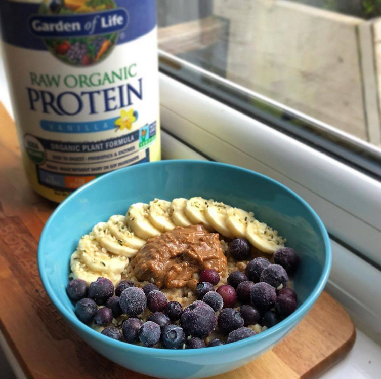 A serving that includes garden of life protein
