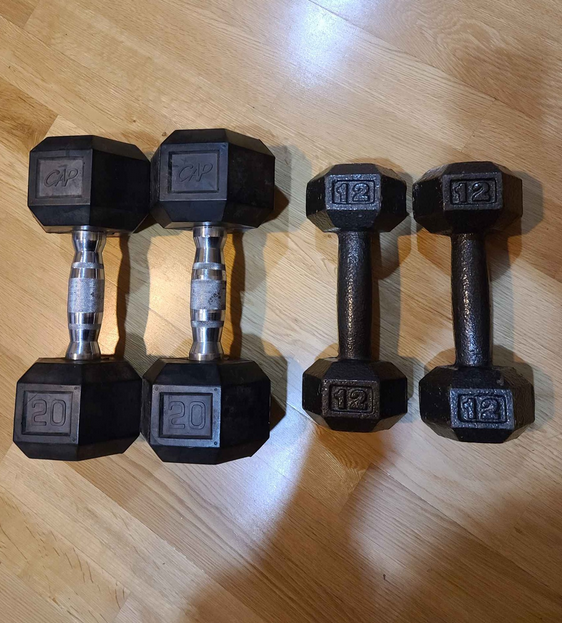 CAP Barbell Dumbbells are a great cheap option for fixed weight dumbbells that you can include in your home gym's equipment