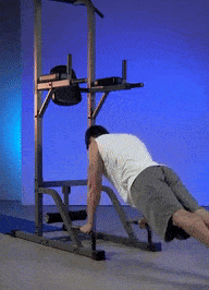 Low Incline Push Ups using a Power Tower