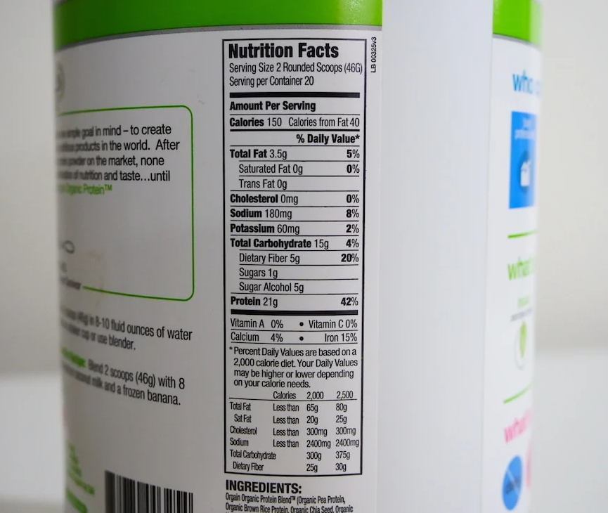 Orgain Nutrition Facts