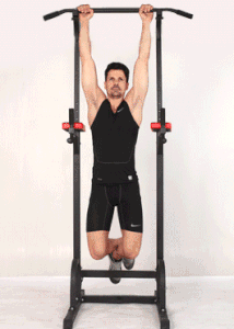 Pull-up exercise on a power tower
