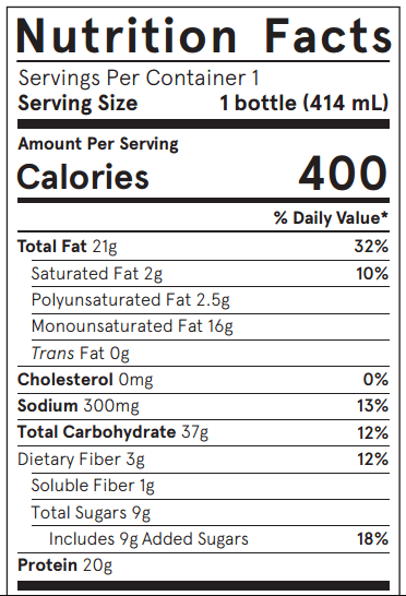 Soylent Nutrition Facts