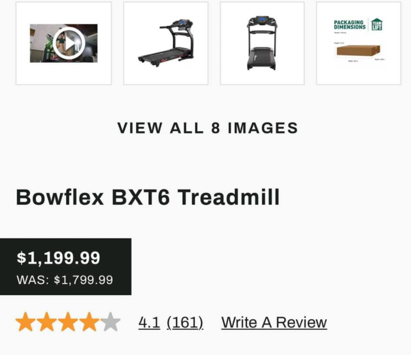 Bowflex BXT6 pricing
