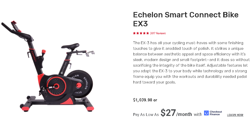 Echelon EX3 pricing