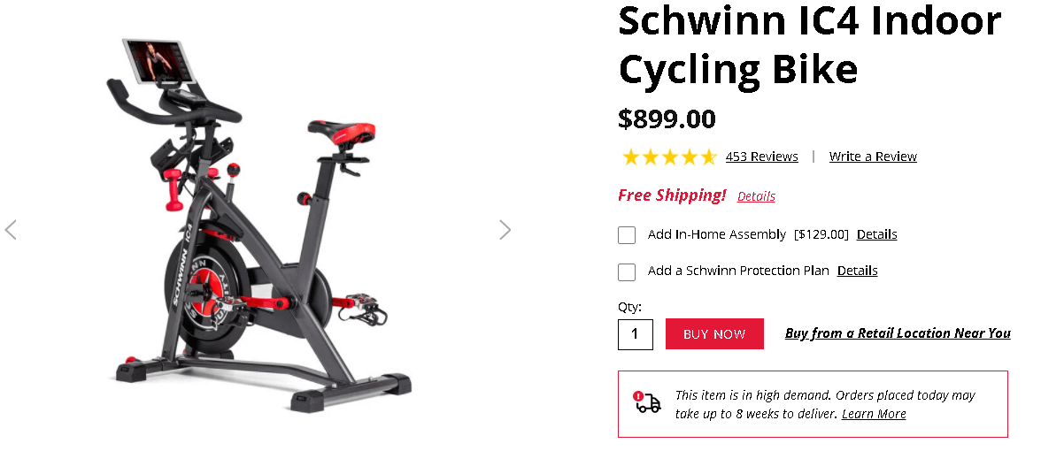 The Schwinn IC4 is more affordable than the Bowflex C6 when you account for everthing 