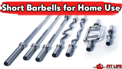 Short barbell for using at home and stuffs