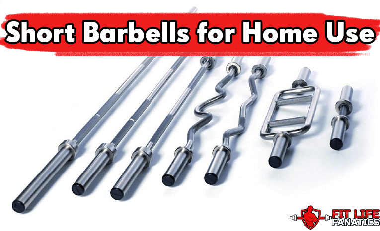 Short barbell for using at home and stuffs