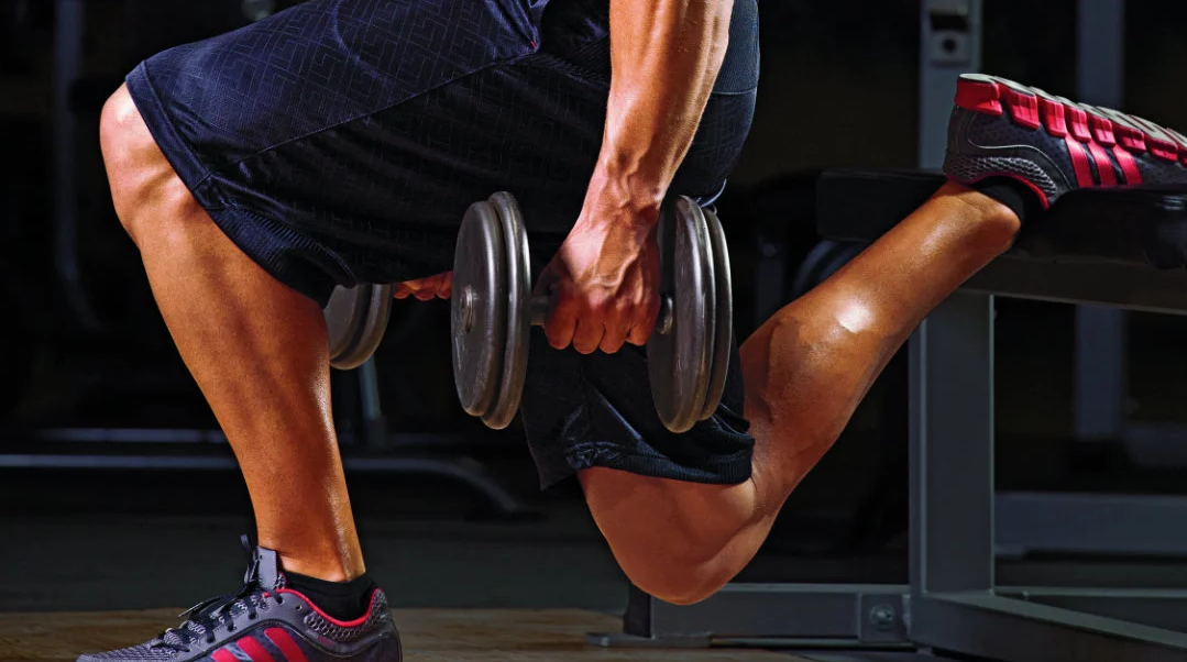 With the Bulgarian Split Squat you balance your weight on one leg