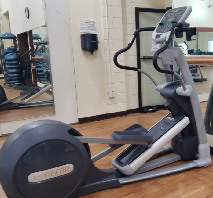 This Precor EFX 835 elliptical looks deceivingly simple but the performance is incredible