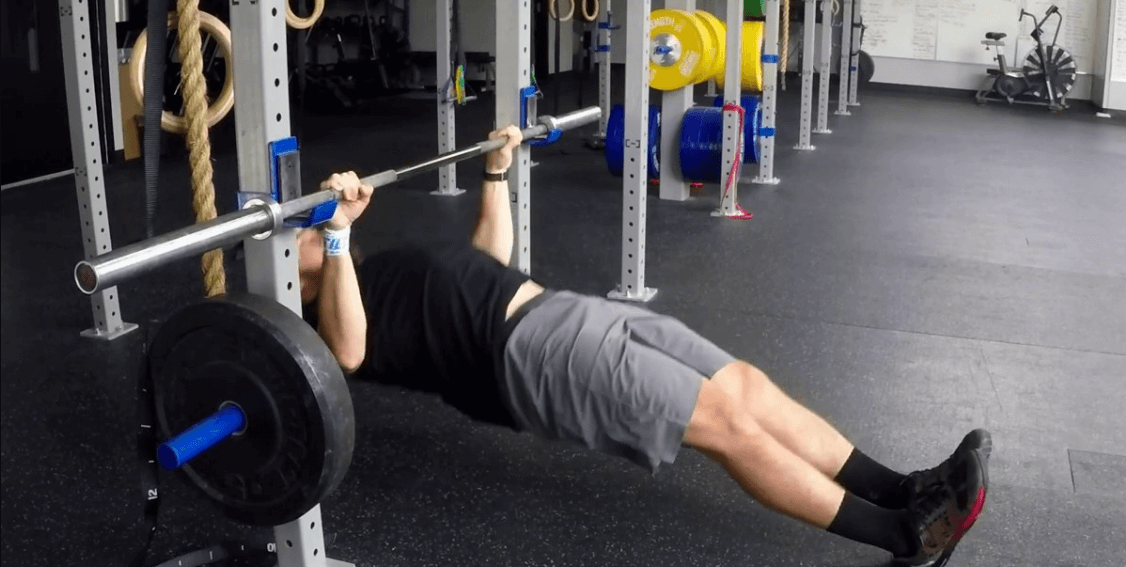 The form is most important thing to get right when performing the inverted Barbell Row