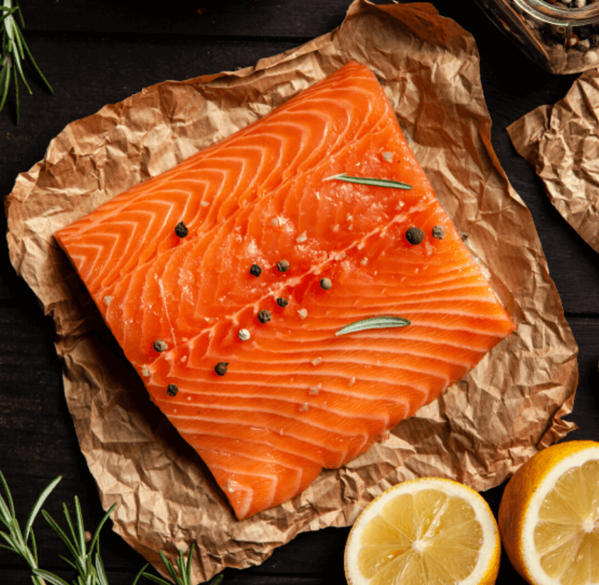Salmon is loaded with omega-3 fatty acids which lowers blood pressure and reduce certain health risks