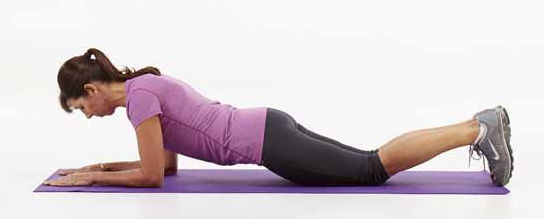 For those of you who lack enough core strength to pull off a plank, the modified plank can be a great start