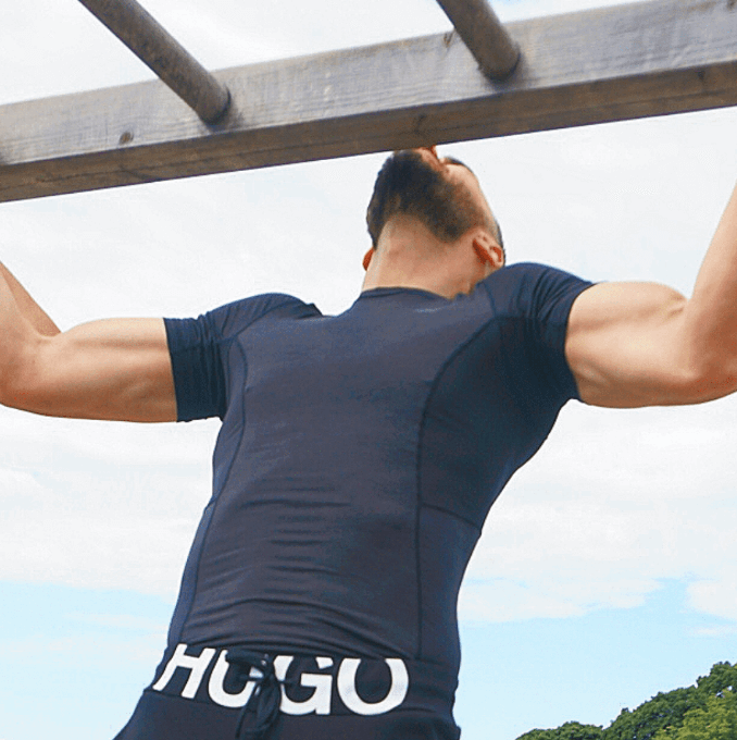 One of the benefits of doing chin ups everyday is that you get to build massive arms