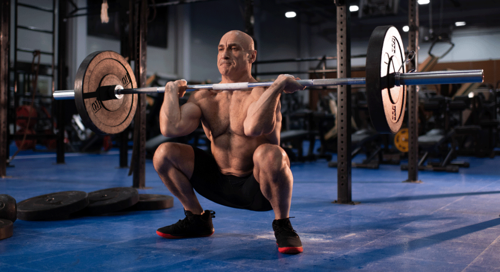 The front squat works several muscles like quads, core, hamstrings and the upper back