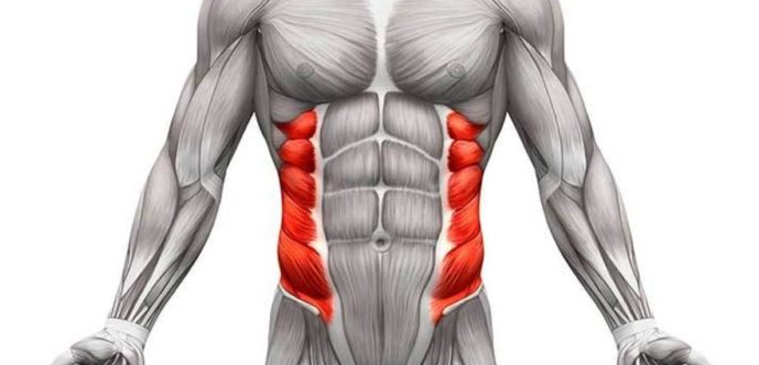 Water crunches also work your external obliques, the muscles on the sides of your abdomen