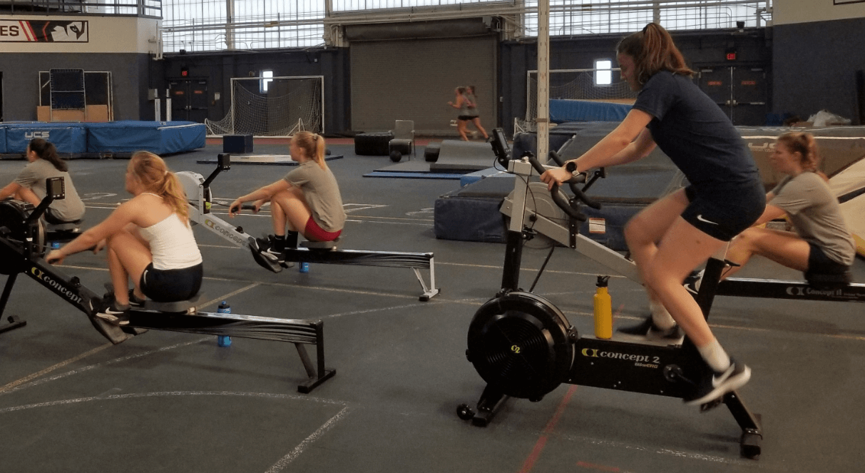 Although rowing is an upper body workout and cycling works the lower body, both actually have some similarities