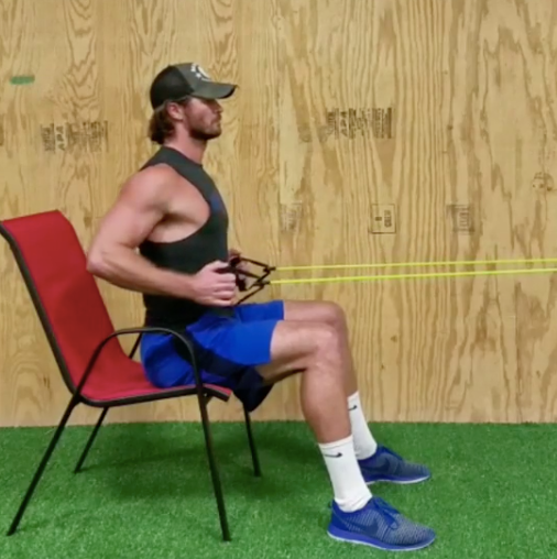 Here is how you should perform the seated band row 