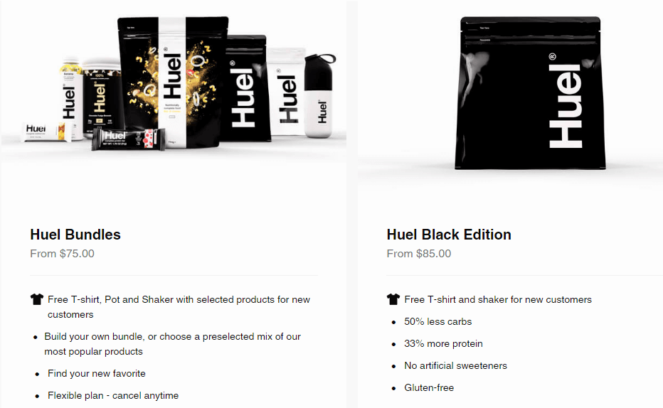 Huel stands out as the pricier option at $2.21 per meal compared to Joylent's $1.5 per meal