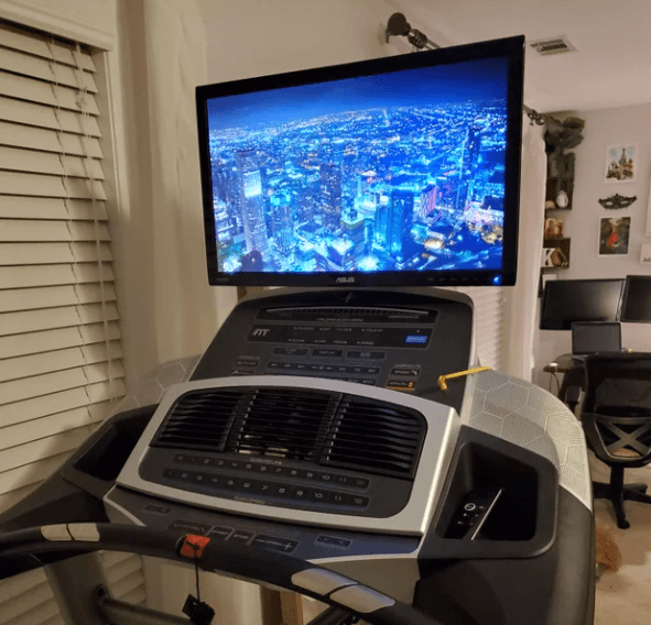 With the latest technology, you can now watch your favorite shows while running on a treadmill