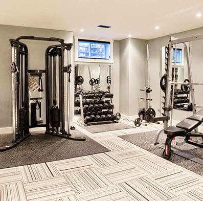 A home gym is not only a big space saver, but also great at versatility