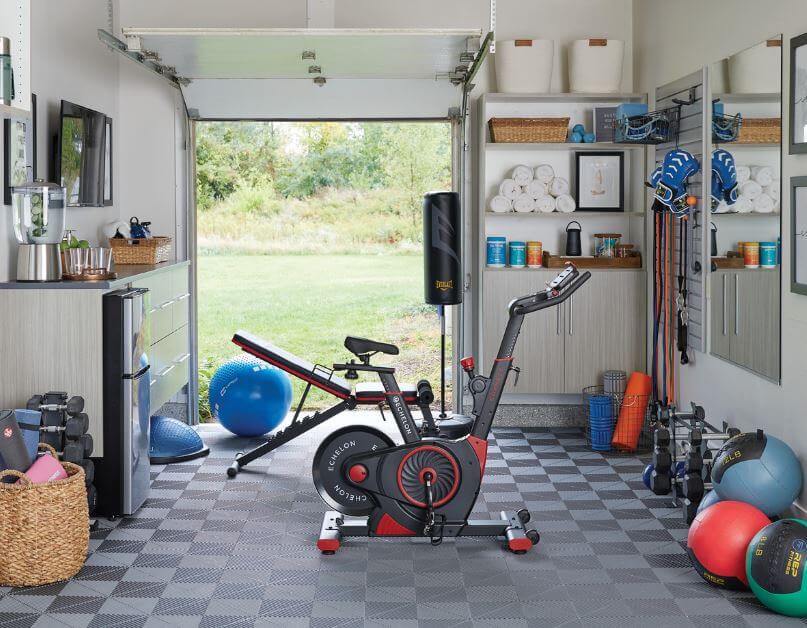The garage is always a great choice for a workout room