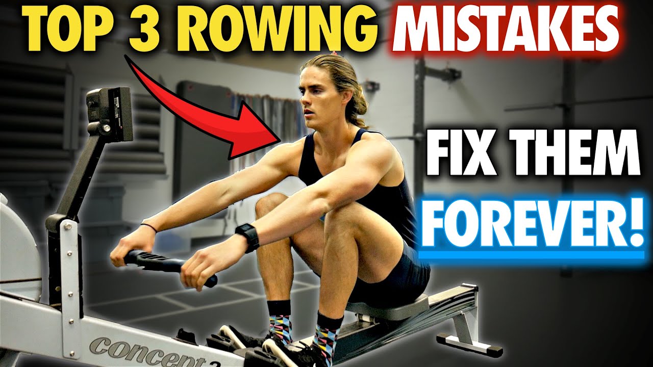 The most common mistakes people make while using a rowing machine are hunching the back, leaning forward, and using incorrect settings