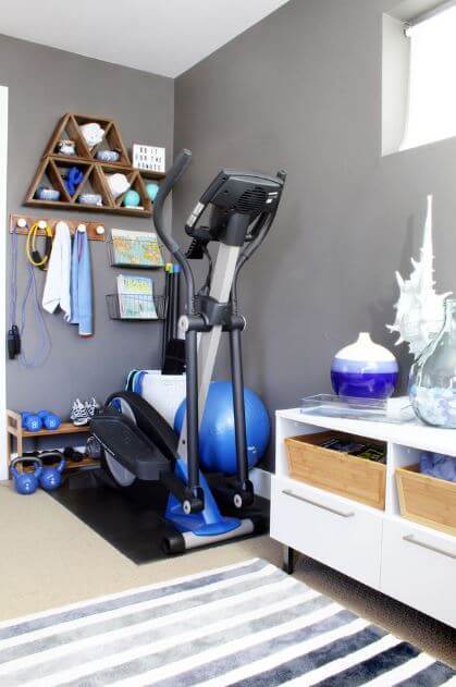 While the basement is often underused, you can build a workout room here