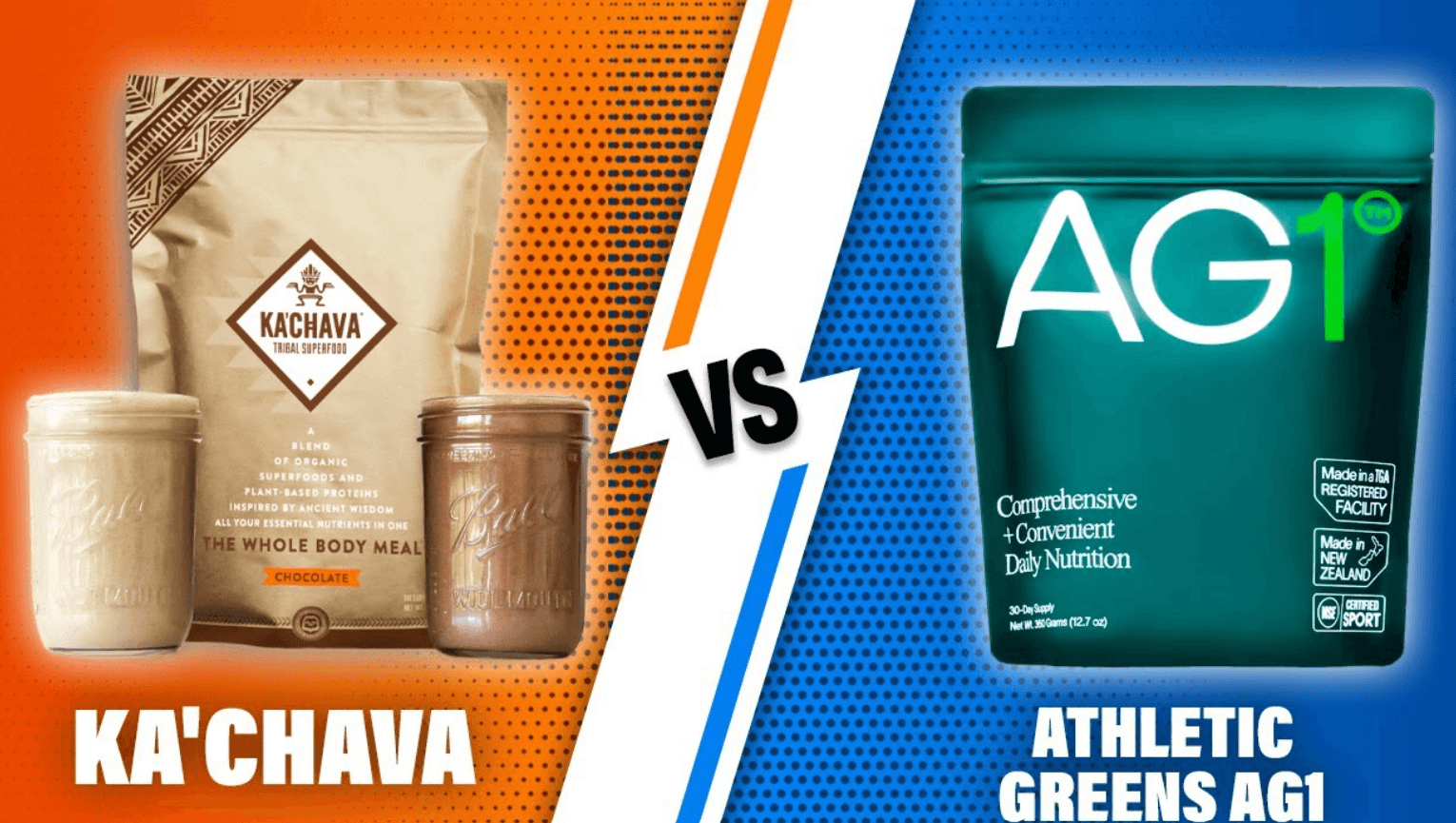 AG1 and Ka'Chava are both superfood supplements with different focuses and ingredients.